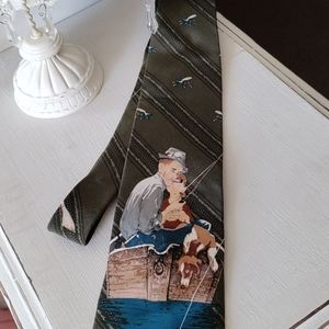 Norman Rockwell silk tie